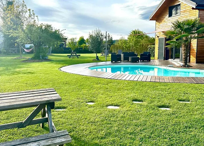 Chez Seb Et Lilou - Chalet Tiny House - Piscine Partagee - Parking - Proche Mulhouse Flaxlanden zdjęcie